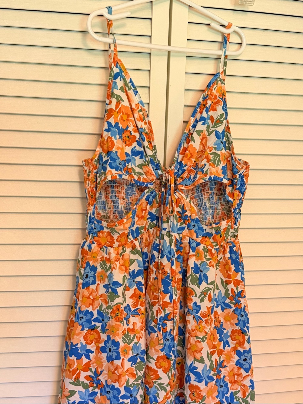 Juniors NWT Floral Sundress with Blue and Orange Print